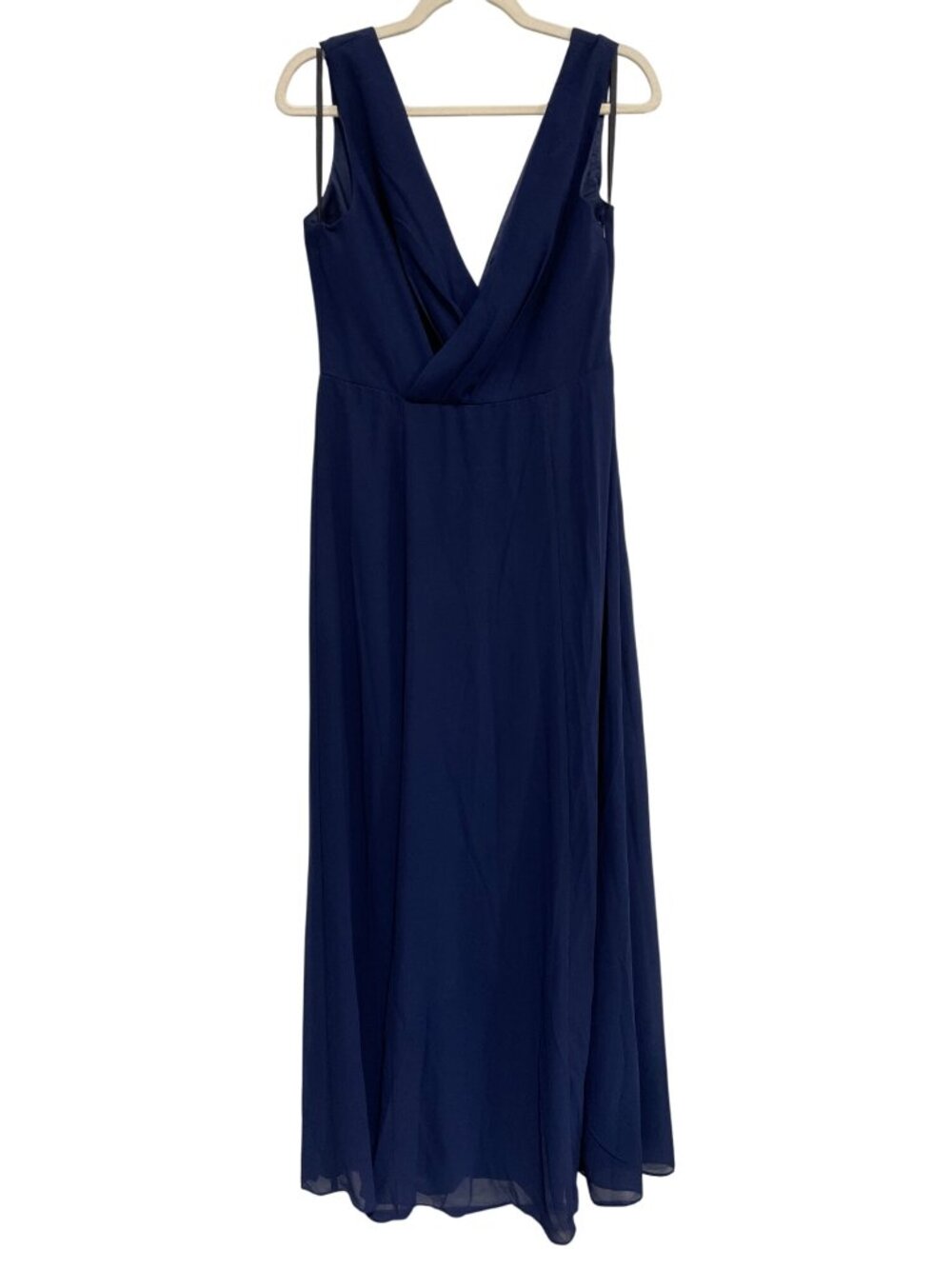 Minuet Gown Large Sleeveless V-Neck Navy Blue Bridesmaid Elegant Wedding NEW